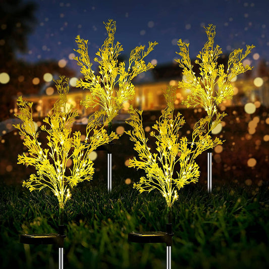 2Pcs LED Solar Rape Flowers Garden Lights - EcoSun Crafts